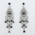 512346-105  purple crystal earring